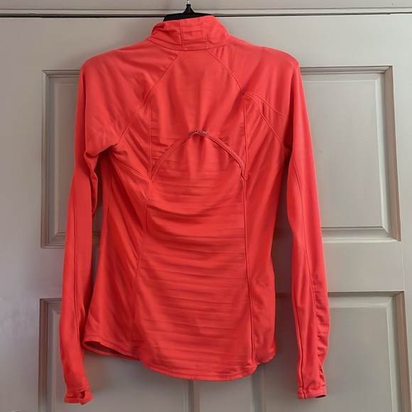 Athleta Running Wild Half Zip Long Sleeve Orange-XS - Picture 2 of 4